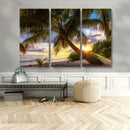 Tropical Island Sunset on the Beach Palms Wall Art Canvas by MyGreatCanvas | Canvas Wall Art Prints | Photo Prints & Wall Decor