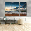 Ocean Beach Wall Art Canvas Print Sunset Artwork Print