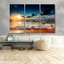 Golden Hour Sunset Over Ocean Waves Wall Art Canvas Print | by MyGreatCanvas | Canvas Wall Art Prints | Photo Prints & Wall Decor