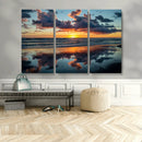 Beach Sunset Print - Stunning Ocean Canvas Artwork with