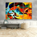 Human Love Figures Abstract Wall Art Canvas Print