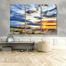 Sunset On The Ocean Wall Art Canvas Print