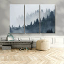 Foggy Pine Forest Wall Art Canvas Print