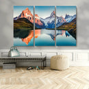 Landscape Mountain and Lake View Wall Art Canvas Print