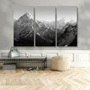 Everest Himalaya Mountain Peaks Black & White Triptych by MyGreatCanvas | Canvas Wall Art Prints | Photo Prints & Wall Decor