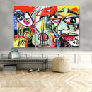 Picasso Style Art Abstract Canvas Wall Art Print , Colorful by MyGreatCanvas | Canvas Wall Art Prints | Photo Prints & Wall Decor