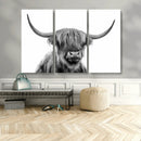 Scottish Highland Cow Cattle Art Print Wall Art Canvas Print by MyGreatCanvas | Canvas Wall Art Prints | Photo Prints & Wall Decor