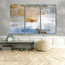 Blue Multi Panel Abstract Wall Art Canvas, Abstract Blue and