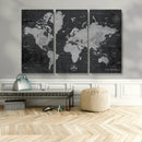 World Map Canvas Print – Detailed Map of the World Wall Art