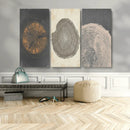 Boho Tree Ring Wall Art, Modern Minimalist Wood Grain