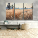 Golden Fields Canvas Wall Art Print – Serene Landscape of