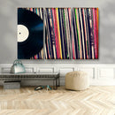 Vinyl Record and Album Collection Canvas Wall Art - Retro