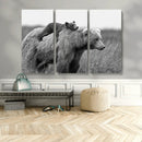 Bear and Cub Wall Art Canvas | 399 Bear Cub