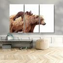 Mother and Baby Bear Canvas Wall Art - Adorable Wildlife