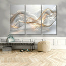 Abstract art Grey and Gold Lines Wall Art