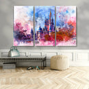 Disney Wall Art: Dreamy Watercolor Cinderella Castle Canvas by MyGreatCanvas | Canvas Wall Art Prints | Photo Prints & Wall Decor