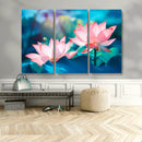 Pink Lotus Flower Canvas Wall Art | Vibrant Floral Wall by MyGreatCanvas | Canvas Wall Art Prints | Photo Prints & Wall Decor