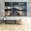 Mountain Lake Wood Pier Canvas Wall Art Nature Lake Print by MyGreatCanvas | Canvas Wall Art Prints | Photo Prints & Wall Decor