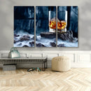 Whiskey Ice Wall Art Canvas Print