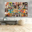 Abstract Art Collage Wall Art Canvas Print – Framed, Ready