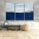 Navy Blue Abstract Wall Art Canvas Print