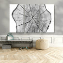 Rustic Tree Ring Wall Art Canvas Print – Framed and Ready to