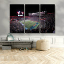 Ben Hill Griffin Stadium Night Game Triple Canvas Wall Art -
