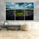 3-Panel Kauffman Stadium Wall Art Print | Large Kansas City