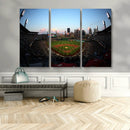 PNC Park Evening Game Triple Canvas Wall Art - Pittsburgh
