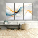 Decorative Turquoise Abstract Wave Wall Art Canvas Print