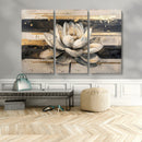 Abstract Lotus Flower Wall Art Canvas Print, Meditation Yoga
