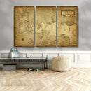 Vintage Game of Thrones Map Wall Art | Westeros and Essos