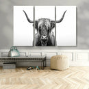 Highland Wall Art Canvas Print – Minimalist Black and White by MyGreatCanvas | Canvas Wall Art Prints | Photo Prints & Wall Decor