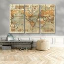 Push Pin World Map Canvas Print – Travel Tracker Wall Art