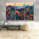 Colorful Abstract Landscape Wall Art Print Canvas - Vibrant
