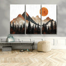 Modern Abstract Mountain Canvas Wall Art Print, Abstract