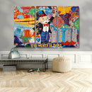 Pop Art Monopoly Man Canvas Wall Art Print - Bold and