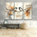 Abstract Watercolor Chickadee Bird Canvas Wall Art Print - by MyGreatCanvas | Canvas Wall Art Prints | Photo Prints & Wall Decor