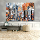 Abstract Winter Landscape Canvas Wall Art Print - Large