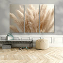 Pampas Grass Canvas Wall Art - Elegant Neutral Decor for