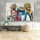 Shai Yossef Style Canvas Art - Joyful African Black Kids