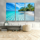 Tropical Beach Wall Art Canvas Print - Serene Ocean