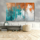Vintage Abstract Print - Bold Teal and Orange Canvas Wall by MyGreatCanvas | Canvas Wall Art Prints | Photo Prints & Wall Decor