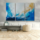 Blue Abstract Print - Dynamic Ocean-Inspired Canvas Wall Art