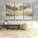 Modern Coastal Artwork with Vibrant Abstract Ocean Waves