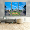 Wrigley Field Chicago Cubs Panoramic Art Multi-Piece Canvas