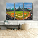 Wrigley Field Chicago Cubs Panoramic Canvas Print –
