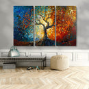 Yggdrasil Tree of Life Mosaic Stained Glass Wall Art Canvas,