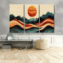 Mountain Triptych Wall Art Canvas Print – Western Nature