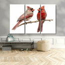 Cardinal Canvas Wall Art - Male and Female Cardinal Print -